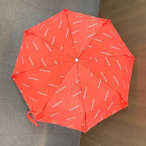 BALENCIAGA Collette collab Collette Logo folding Umbrella Nylon Red/White Unused - Picture 1 of 13
